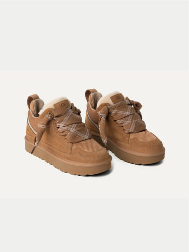 Damen-Sneaker aus Veloursleder, Lowmel, Kastanienbraun