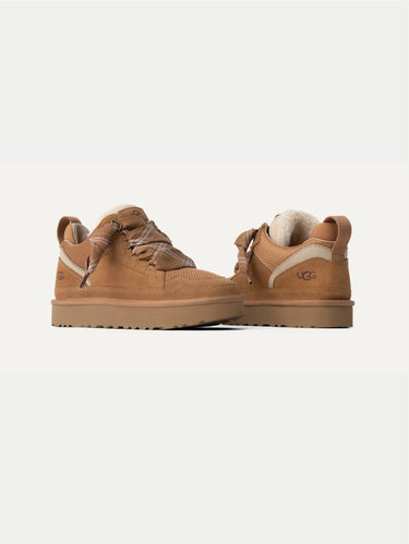 Damen-Sneaker aus Veloursleder, Lowmel, Kastanienbraun