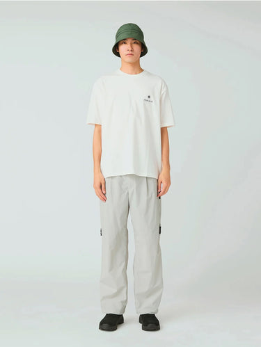 T-shirt a Maniche Corte in Cotone Biologico Bianco