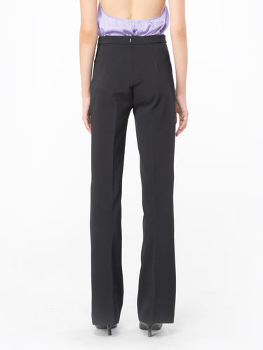 Pantaloni Svasati in Crepe Tecnico Nero