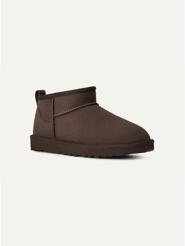 Ultra Mini Classic Stiefeletten aus Lammfell, Kakao