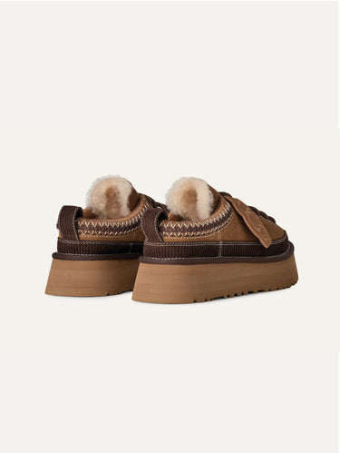 Heritage-Plattformschuh Ciabatta Stringata Castagna
