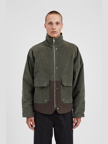 NORSE PROJECTS-Giacca in Velluto e Lana Verde Edera-TRYME Shop