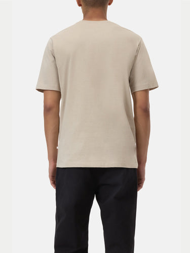 T-shirt Girocollo in Jersey Grigio Fango