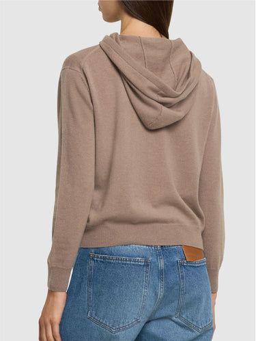 Kapuzensweatshirt aus Wolle und Kaschmir in Taubengrau