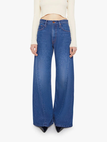 MOTHER-Jeans Vita Alta e Gamba Ampia Blu-TRYME Shop