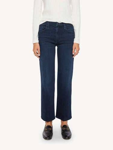 MOTHER-Jeans Vita Media e Gamba Dritta Blu-TRYME Shop