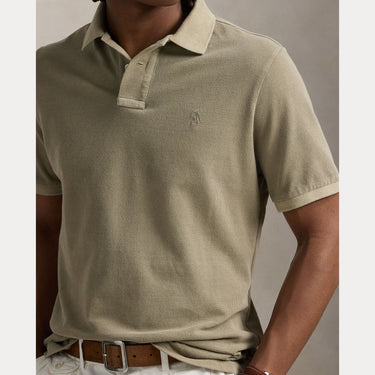 Polo, capo-gefärbt, Custom Slim Fit Oliv