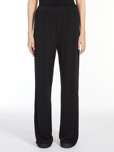 MAX MARA LEISURE-Pantaloni in Jersey Stretch Veles Nero-TRYME Shop