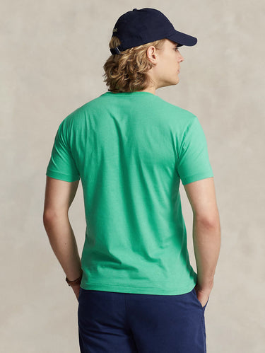 T-shirt col rond Custom slim fit vert