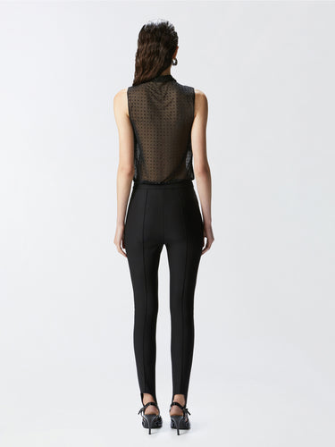Top in Tule met Strass Zwart
