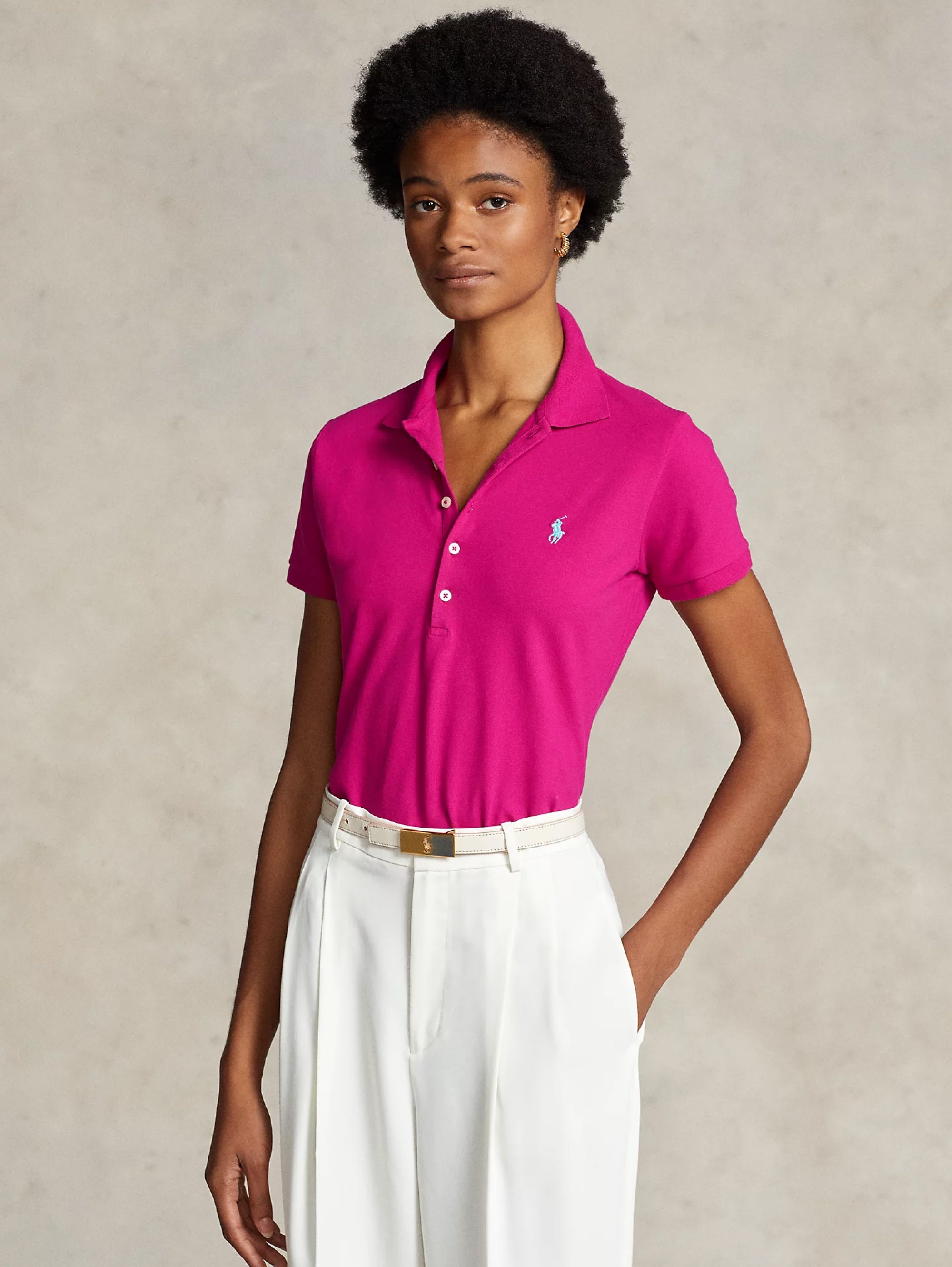 RALPH LAUREN Pink Slim Fit Short Sleeve Polo Shirt – TRYME Shop