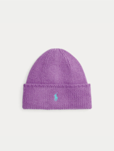 RALPH LAUREN-Cappello in Lana Merino Extrafine Viola-TRYME Shop
