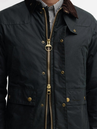 Reelin Wax Padded Waxed Cotton Jacket Sage