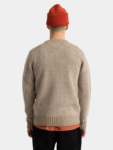 Beige Alpaca Blend Crewneck Sweater