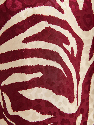 Top in Viscosa con Stampa Zebrata Rosso
