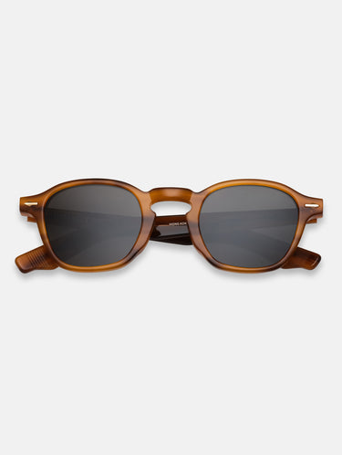 DISTRICT PEOPLE-Occhiali da Sole Mong Kok Marrone/Grigio-TRYME Shop
