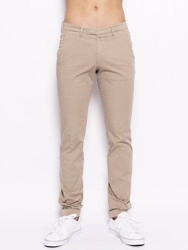 BRIGLIA 1949-Pantalone in Misto Cotone Beige-TRYME Shop