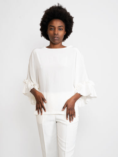 P.A.R.O.S.H.-Blusa con Ruches Panna-TRYME Shop