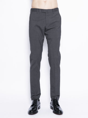 BRIGLIA 1949-Pantalone in Misto Lana Elasticizzato Grigio-TRYME Shop