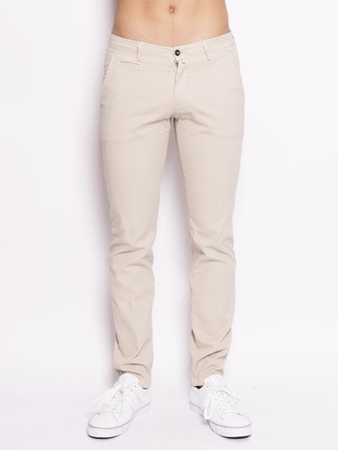 BRIGLIA 1949-Pantalone Chino in Tessuto Elasticizzato Beige-TRYME Shop