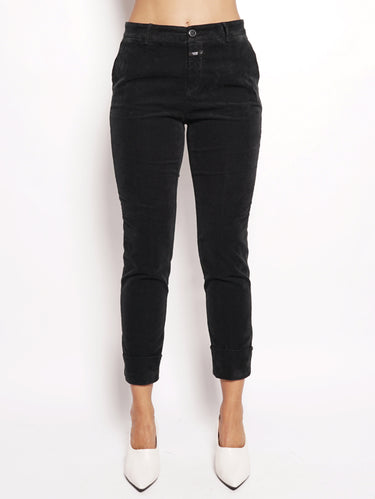 CLOSED-Pantalone in Velluto a Coste Nero-TRYME Shop