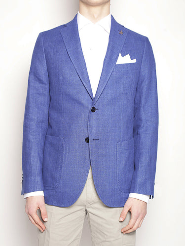 PAOLONI-Giacca Sfoderata Internamente Bluette-TRYME Shop