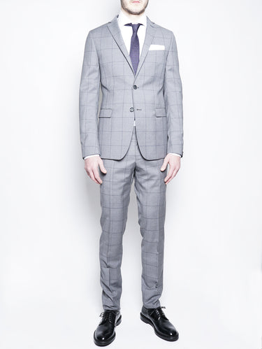 PAOLONI-Abito Finestrato Grigio-TRYME Shop