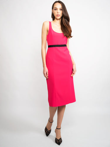 PINKO-Abito Longuette a Tubino Rosso-TRYME Shop