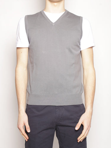 ALPHA STUDIO-Gilet in Cotone Piombo-TRYME Shop