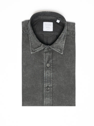 XACUS-Camicia Effetto Marmorizzato Nero-TRYME Shop