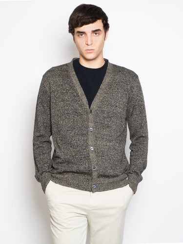 BARENA VENEZIA-Cardigan Mélange Nero-TRYME Shop