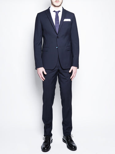 PAOLONI-Abito in Fresco Lana Blu-TRYME Shop