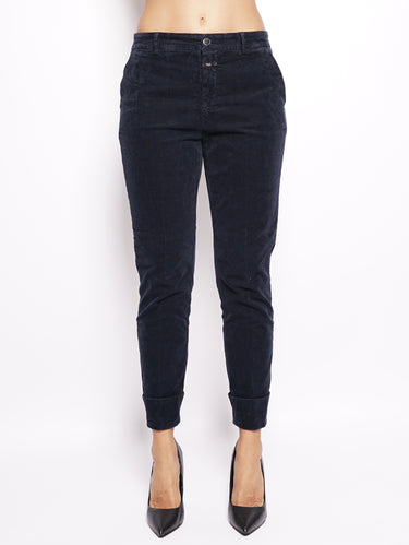 CLOSED-Pantalone in Velluto a Coste Blu-TRYME Shop