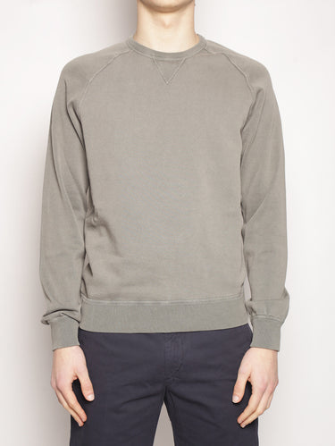 ALPHA STUDIO-Felpa in Cotone Militare-TRYME Shop