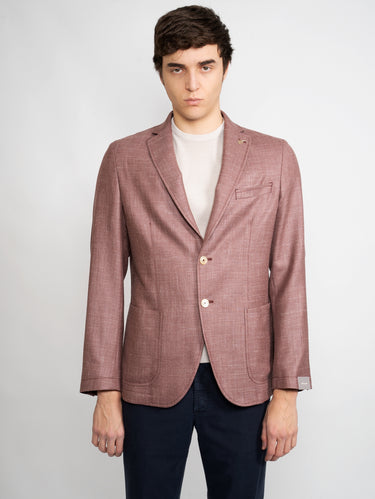 PAOLONI-Giacca Slim Micro Armatura Bordeaux-TRYME Shop