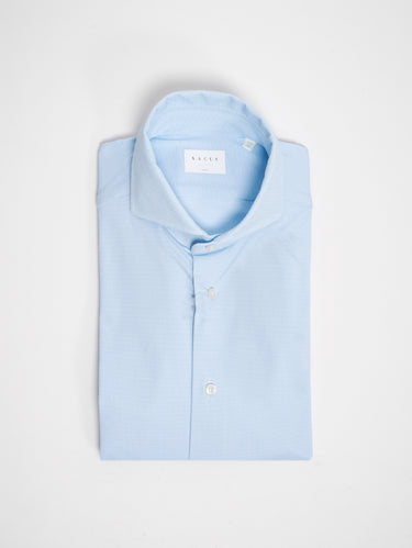 XACUS-Camicia in Tessuto Armaturato Blu-TRYME Shop