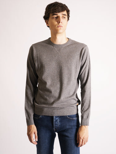 MANUEL RITZ-Maglia Girocollo Grigio-TRYME Shop