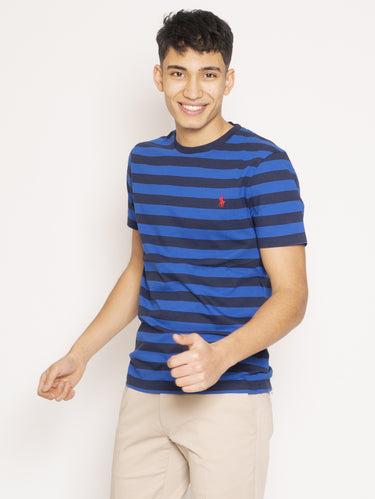 RALPH LAUREN-T-shirt a Righe Custom Slim Fit Multicolor-TRYME Shop