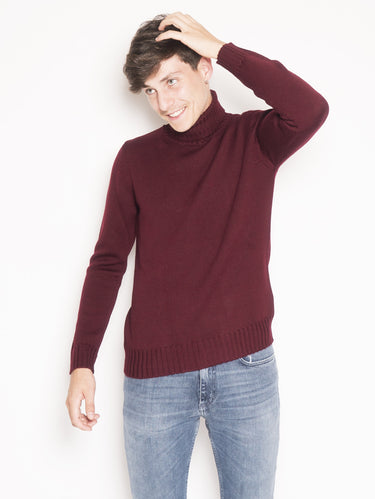 ALPHA STUDIO-Maglione in Lana Rosso-TRYME Shop