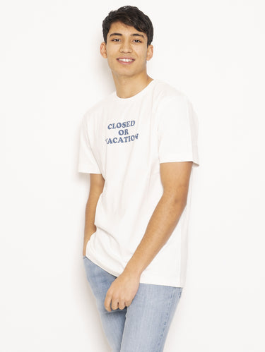 T-Shirt mit Print Weiß