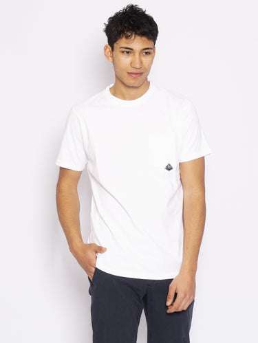 ROY ROGERS-T-shirt con Taschino e Logo Bianco-TRYME Shop