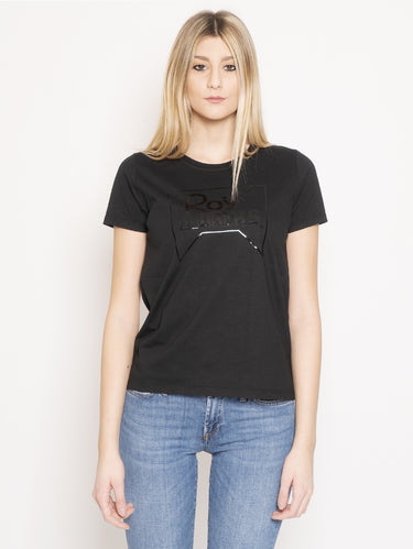ROY ROGERS-T-shirt con Stampa Nero-TRYME Shop