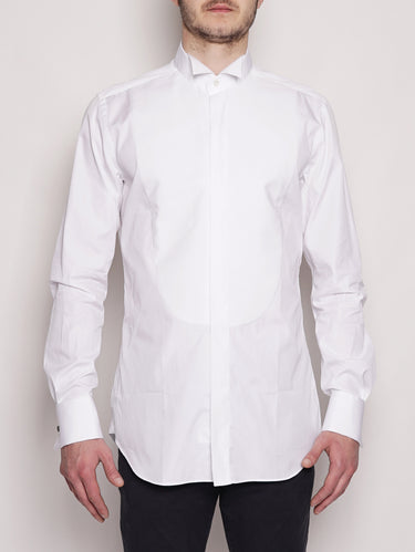 XACUS-Camicia con Polso Gemello Bianco-TRYME Shop