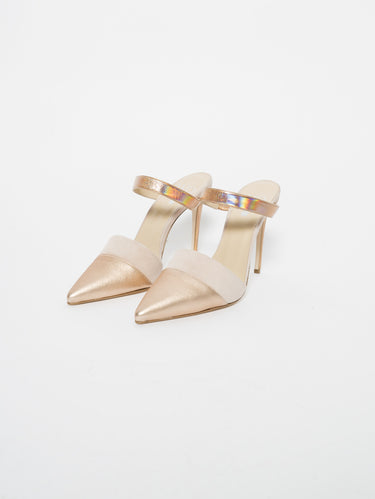 Decolleté in suede e pelle Cipria / Rame-Scarpe-WO Milano-TRYME Shop