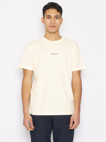 STONE ISLAND-T-shirt in Jersey con Stampa Logo Limone-TRYME Shop