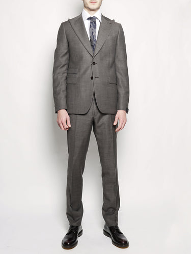 PAOLONI-Abito in Fresco Lana Grigio-TRYME Shop