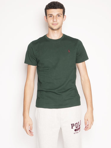 RALPH LAUREN-T-Shirt in Cotone Verde-TRYME Shop