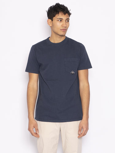 ROY ROGERS-T-shirt con Taschino e Logo Navy-TRYME Shop