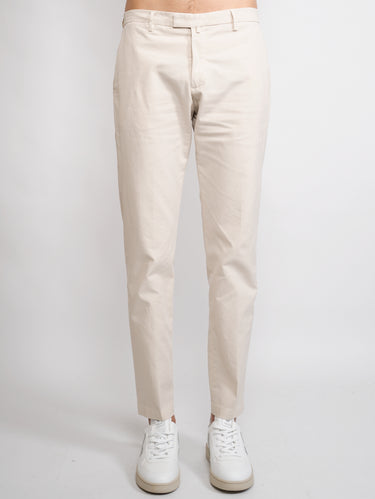 BRIGLIA 1949-Pantaloni in Rasatello di Cotone Beige-TRYME Shop